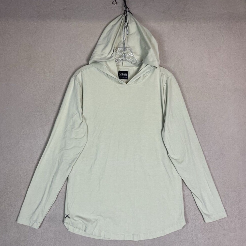 Cuts Clothing Hoodie Men’s Medium Mint Curve HEM Long Sleeve Hoodie